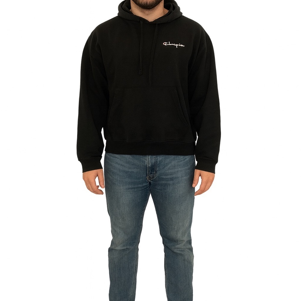 Champion Size XL Black Hooded Sweatshirt New With Tags